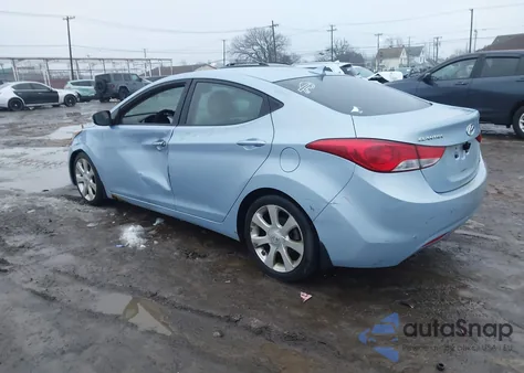 2013 Hyundai Elantra Limited from USA, damaged, VIN KMHDH4AE9DU595498